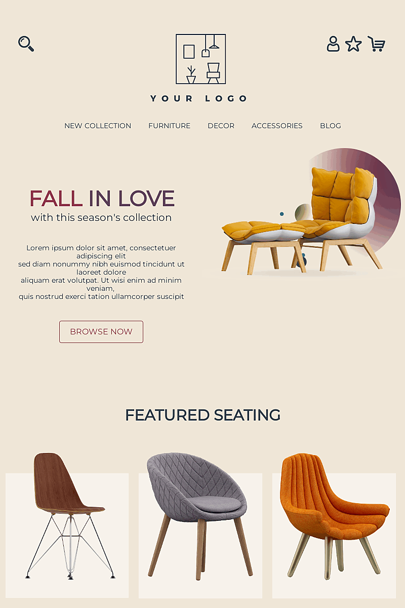 Template Furniture shop