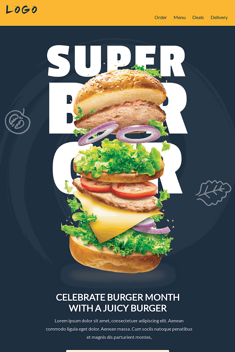 Landingpage Vorlage Celebrate burger month