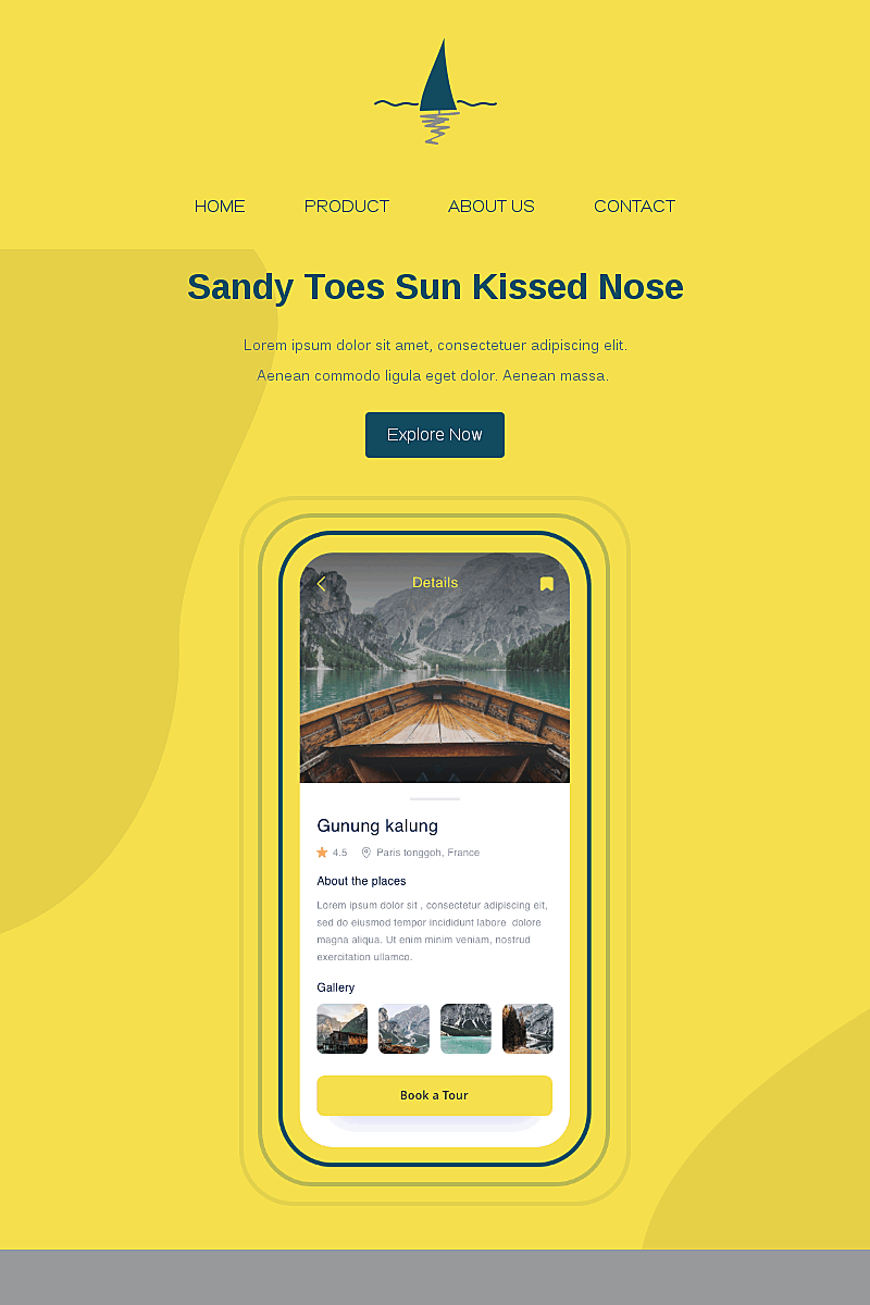 Plantilla Sandy toes sun kissed nose page