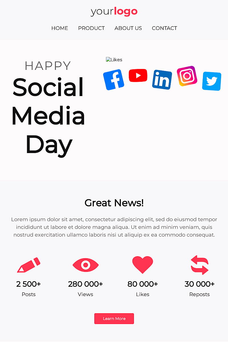 Template Social media day animations