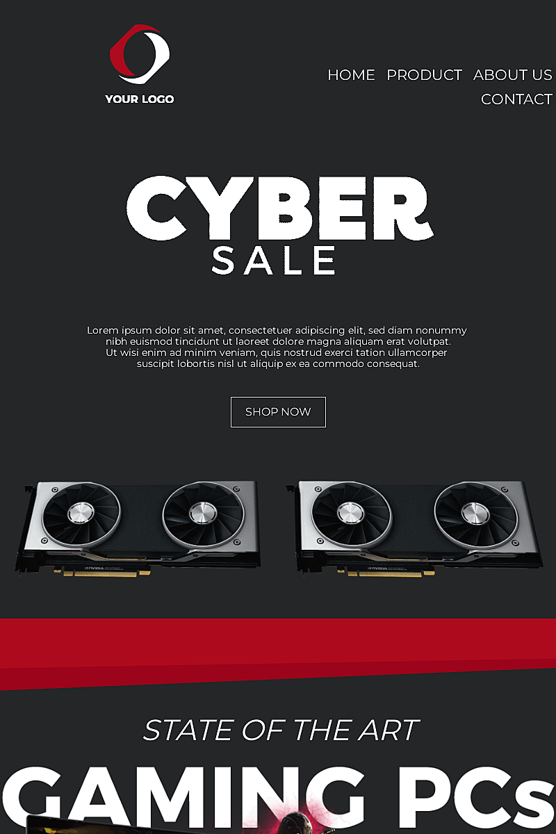 Plantilla Cyber monday deal