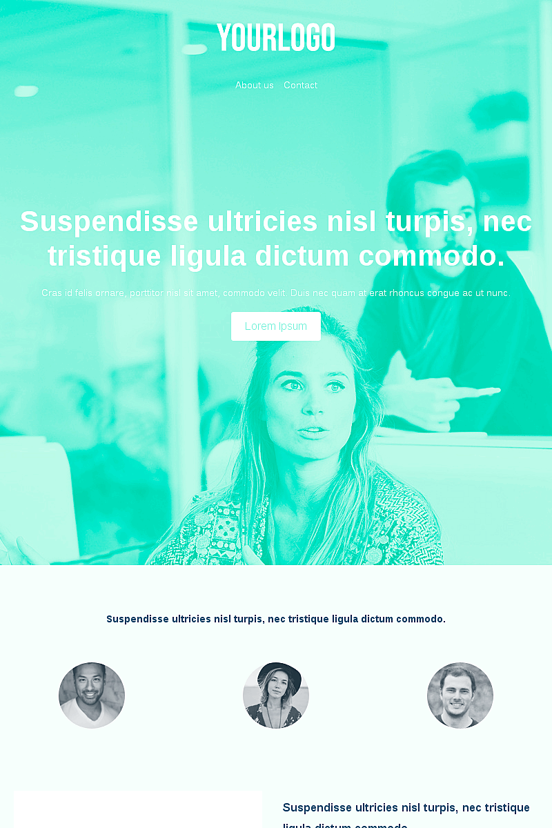 Plantilla landing page Landing PyME