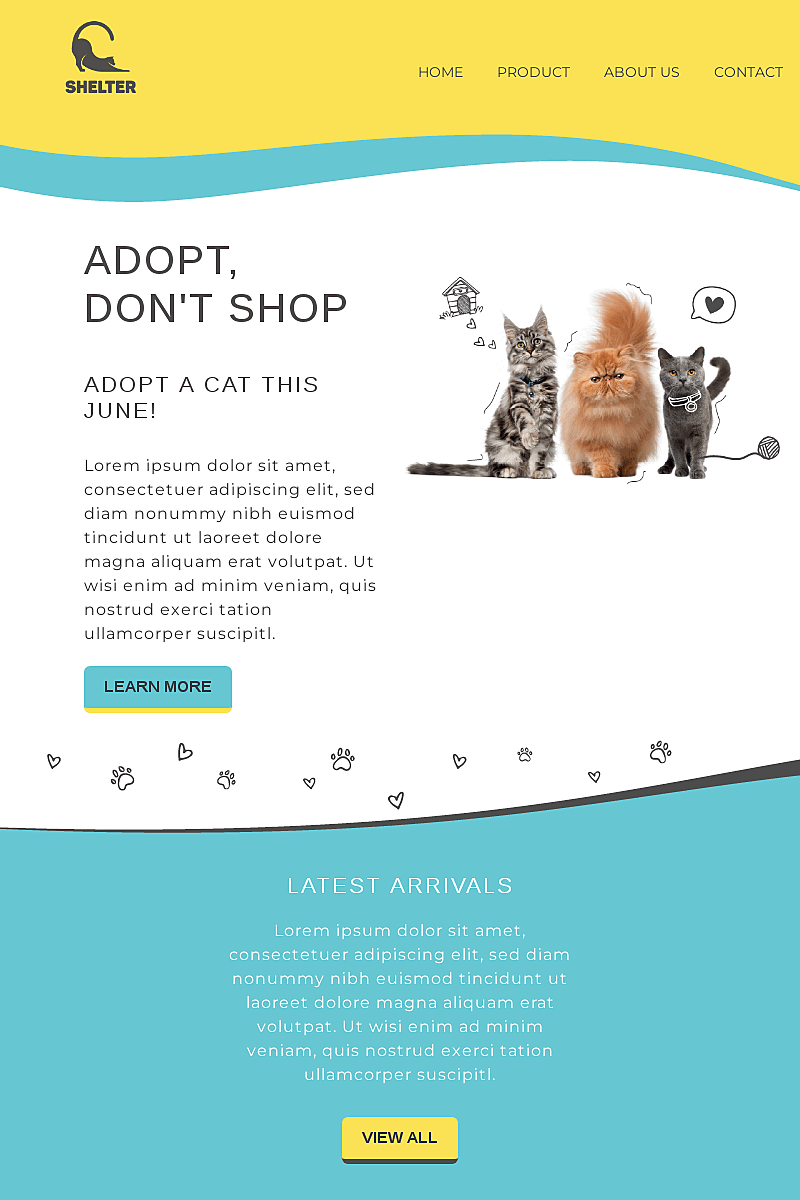 Plantilla Adopt dont shop