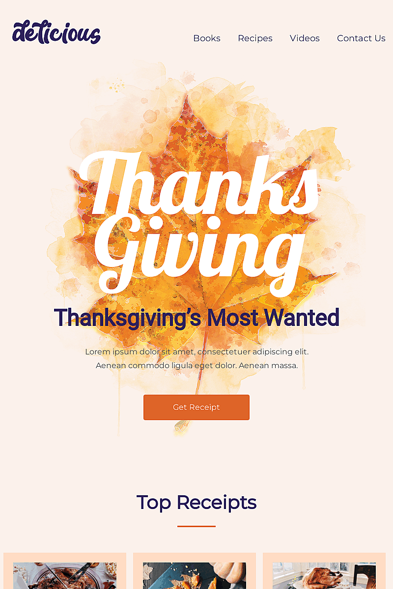 Template Delicious thanksgiving