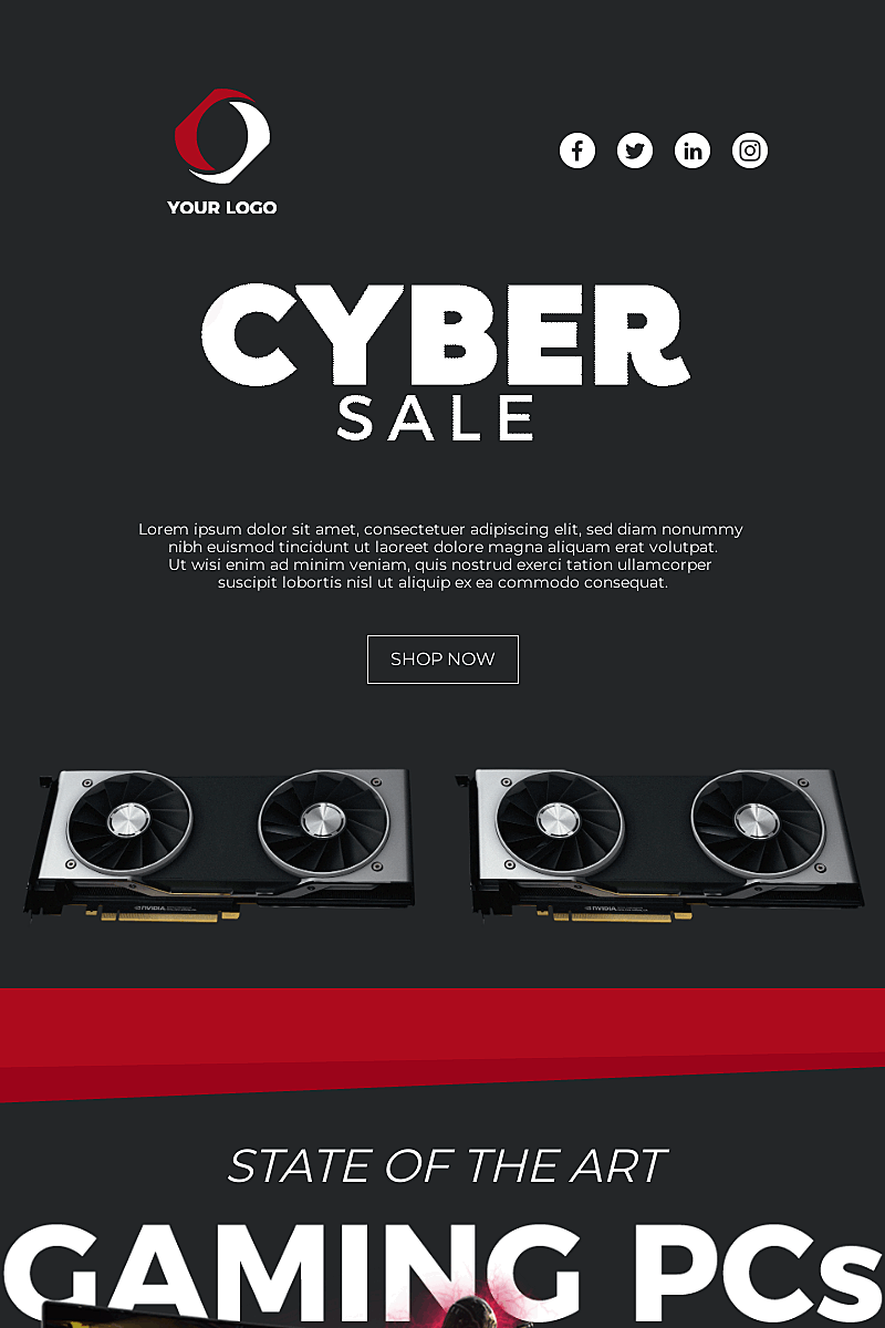 Landing page template Cyber monday deal