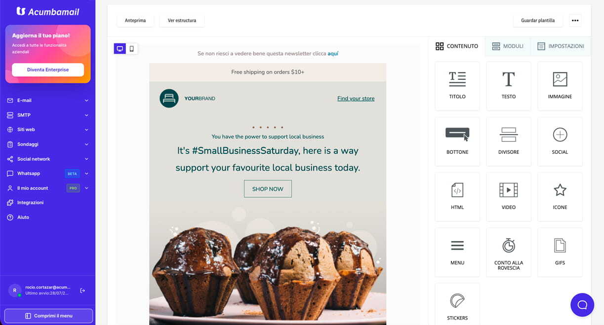Template di email marketing creati da professionisti