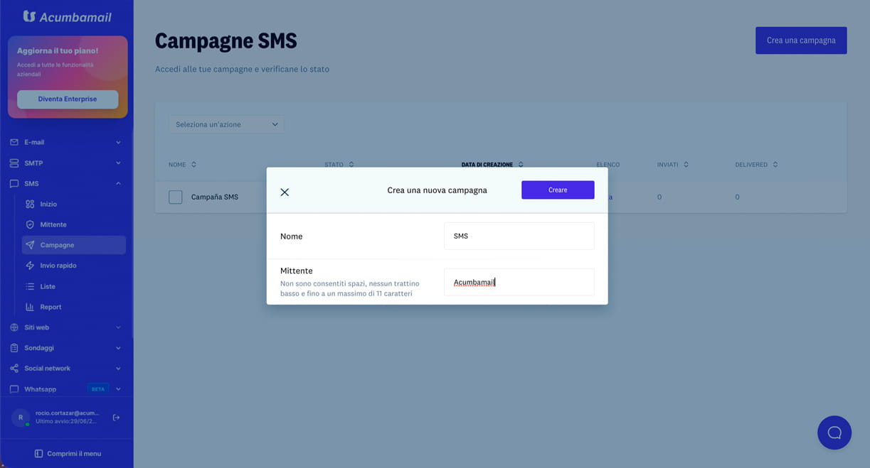 Campagne di email marketing