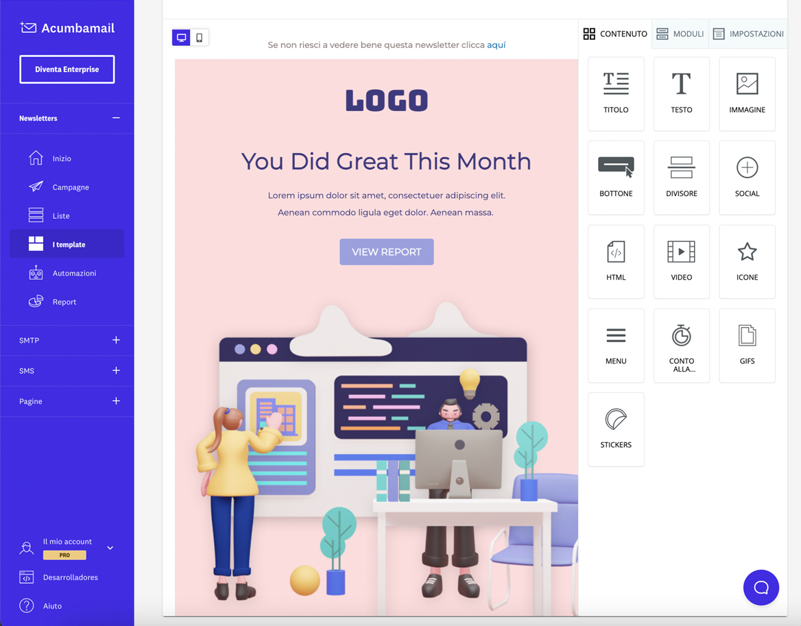 Email marketing facile, rapido ed efficace