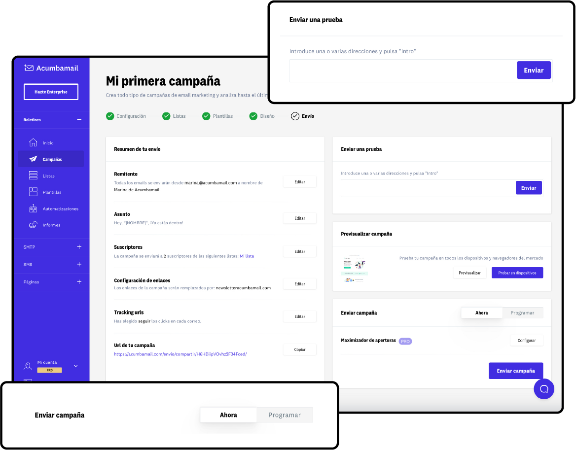 Envía la campaña