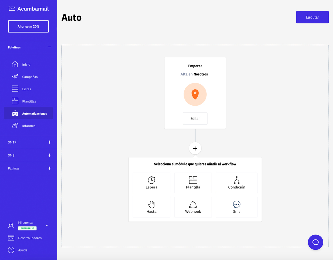 Crear una automatización