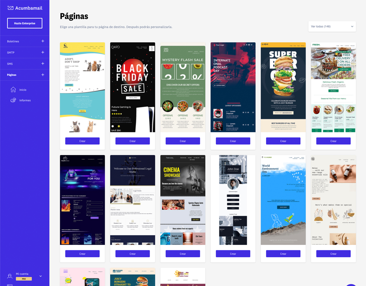 Selecciona tu plantilla