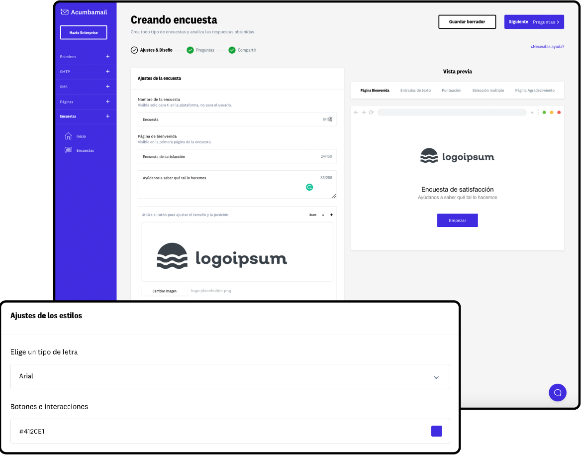 Configura tu encuesta