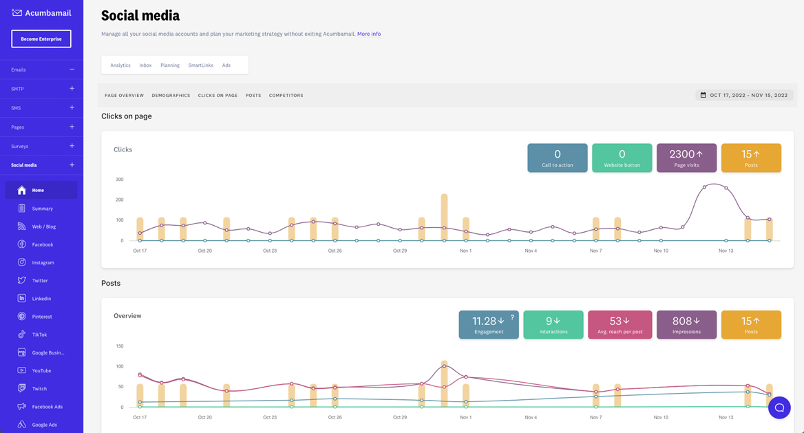 Manage all your social media accounts